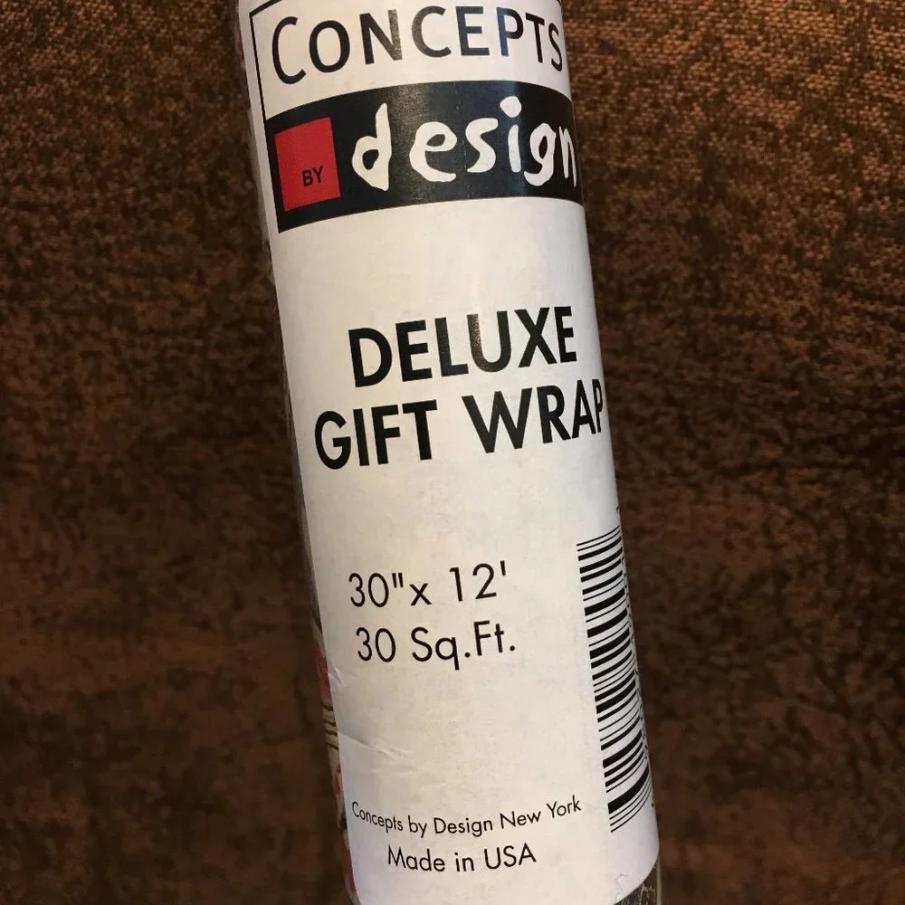 Postage Stamps Wrapping Paper  Concepts Design Deluxe Gift Wrap Foreign Stamps